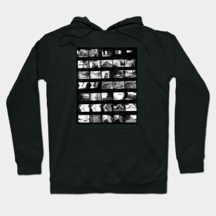 Contact Sheet Black And White Analogue Film Hoodie